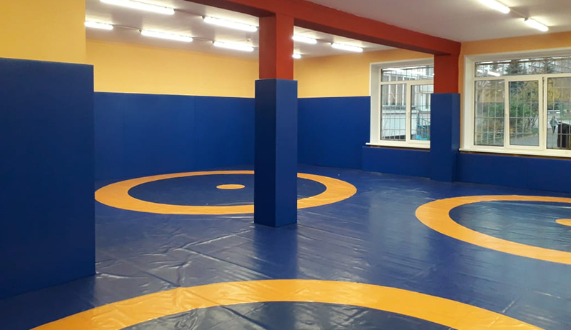 Борцовское покрытие и стеновые протекторы 